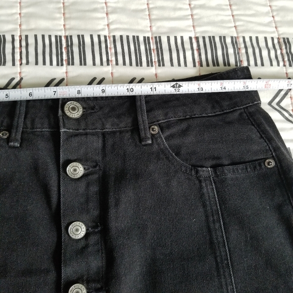 American Eagle Hi Rise A Line Skirt Black 6 - Picture 9 of 10